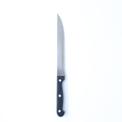 Chef's kitchen knife isolated on white background, included clipping path, Cutting sharp knife.