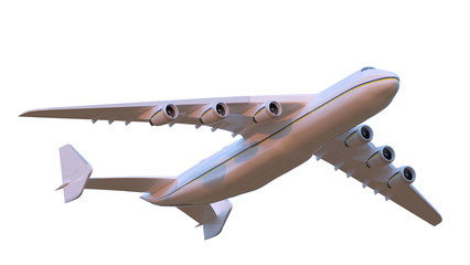 Aircraft AN-225. 3D render. Illustration.