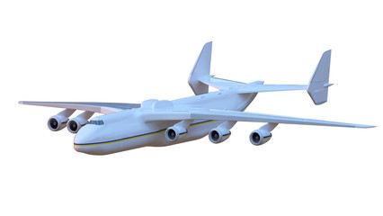 Aircraft AN-225. 3D render. Illustration.