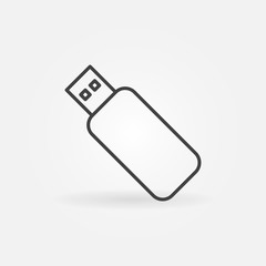 USB flash drive vector outline concept icon or design element