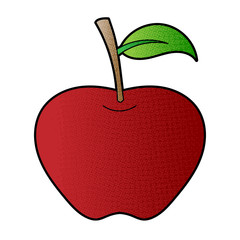 Apple vector design. digital hand drawn. halftone texture