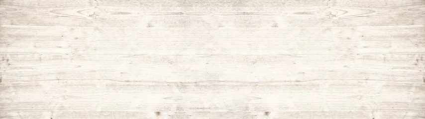 Deurstickers oud wit geschilderd exfoliëren rustiek helder licht shabby vintage houten textuur - houten achtergrond banner panorama © Corri Seizinger