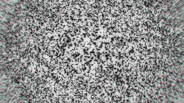 Digital Noise Fisheye Vignette Dark RGB Screen No Signal Abstract Background