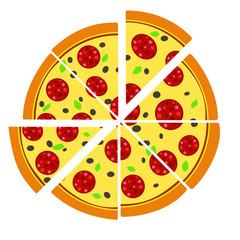 vector illustration of pizza