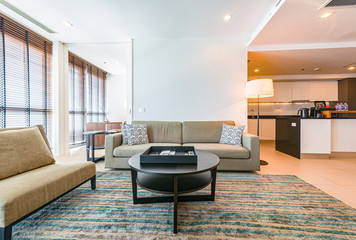 Interior, beautiful apartment, luxurious living room