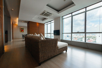 Interior, beautiful apartment, luxurious living room