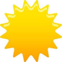 Detailed 3D Colored Weather Forecast Icon for Sunny