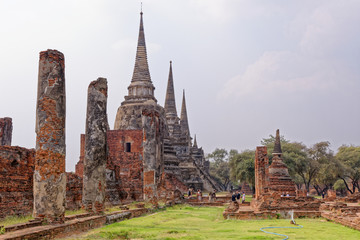 Obraz premium Buddhist temple of Wat Mahathat, Sukhothai - Thailand