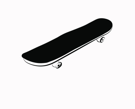 recommend clip art: skateboard vector, illustration of a skateboard on a white background, simple graphics of a skate icon