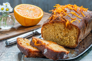 Seville orange drizzle cake