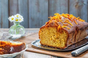 Seville orange drizzle cake