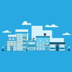 City street landscape.