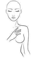 Abstract of attractive woman