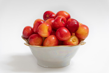 Fototapeta na wymiar Sweet Cherries in Bowl