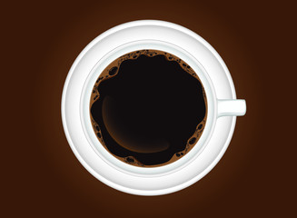 hot coffee in background vector