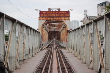 the hanoi railway bridge in vietnam