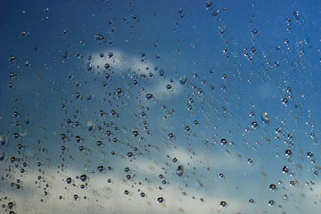 raindrops on window