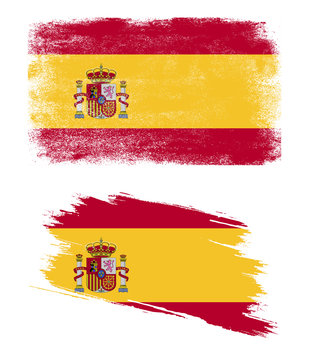 Spain Flag With Grunge Texture