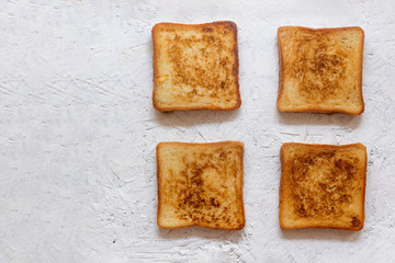  french bread toast top view