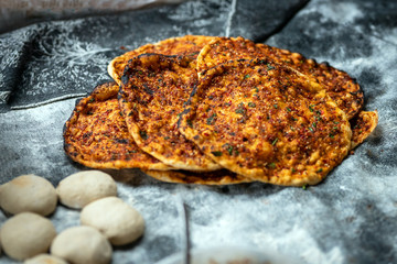 Preparation of organic tandoor bread and layered bread, one of the local flavors of Antioch