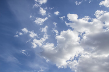 Beautiful clouds in the sky.  Pattern from clouds