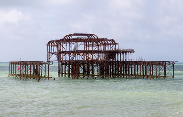 Brighton Pier burned down after arson.