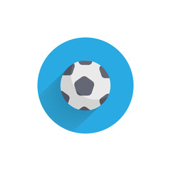 Obraz premium Soccer ball colorful flat icon with long shadow. Soccer flat icon