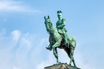 Fototapeta na wymiar Wilhelm II horse statue in Cologne ,Germany