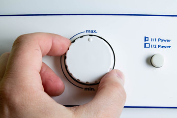 Water heater temperature hand adjusting