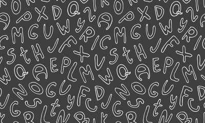 Hand drawn letters ABC isolated on white background. Hand drawn font font, funky and grunge alphabet, vector illustration graphic. Spring illustration