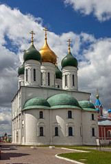 Fototapeta na wymiar Assumption cathedral. Kremlin in the city of Kolomna, Russia. XVII century