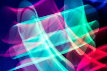 Abstract Neon 80s Style Lines and Swirls For Retro Background Cosmos Rave