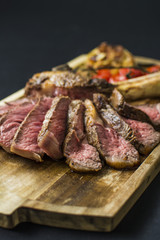 Tomahawk Steak on Wooden Board