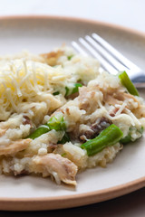 Czech risotto with chicken meat and green beans
