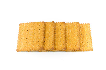 Frische Butterkekse auf weißem Hintergrund