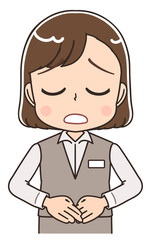 受付 制服 スタッフ 医療事務 銀行員 謝罪