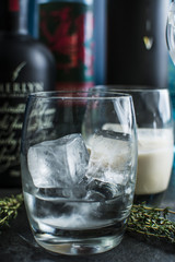 Cocktails on Dark Background