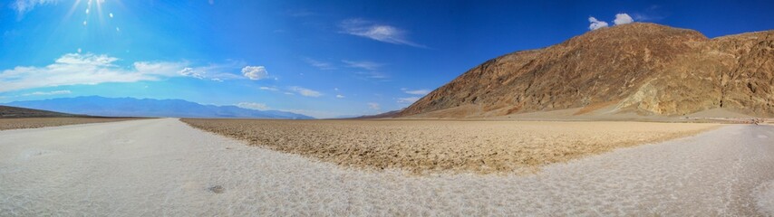 Fototapeta na wymiar Landscape with rock formation at Death valley, California, Panorama