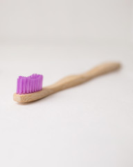 zero waste pink bamboo toothbrush