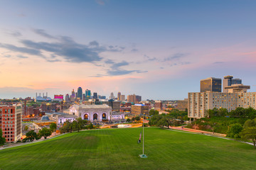 Kansas City, Missouri, USA Downtown Skyline