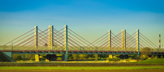 bridge over the river - obrazy, fototapety, plakaty