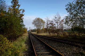 Eisenbahnschienen in Flensburg-Weiche