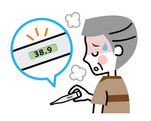 高熱　シニア男性