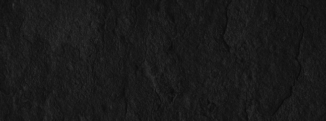 Stone black texture background. Dark cement, concrete grunge. Tile gray, Marble pattern, Wall black background blank for design - 345319719