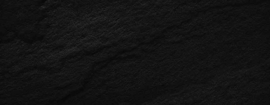 Stone black texture background. Dark cement, concrete grunge. Tile gray, Marble pattern, Wall black background blank for design © Ammak