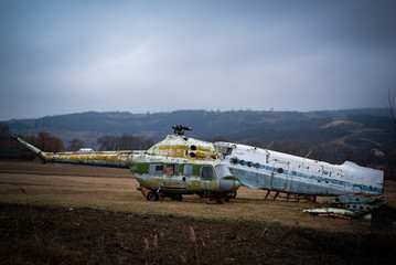 Fototapeta na wymiar Abandoned airplane