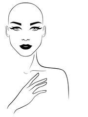 Abstract of sensual hairless woman