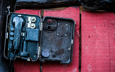 retro / phone / rarity / red / contrast