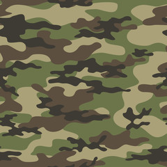 Military camouflage seamless pattern army texture vector