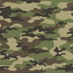 Keuken foto achterwand Camouflage Militaire camouflage naadloze patroon leger textuur vector